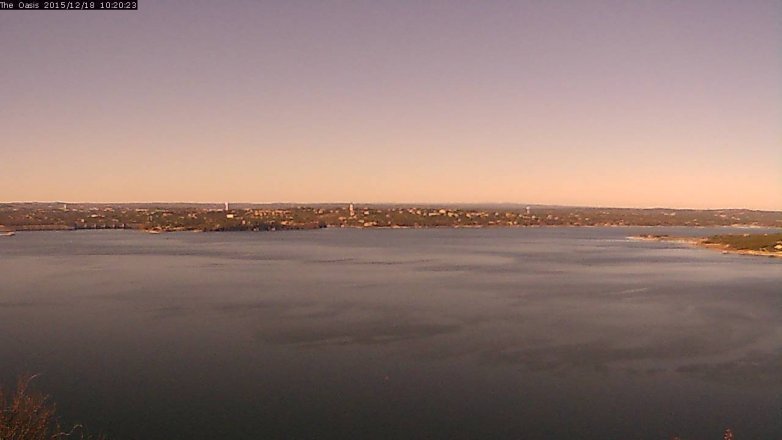 Lake Travis webcam, December 18, 2015 9:25 AM CT