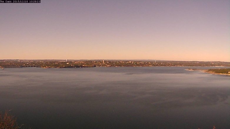 Lake Travis webcam, December 18, 2015 9:35 AM CT