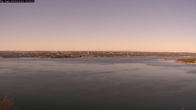 Lake Travis webcam, December 18, 2015 9:40 AM CT