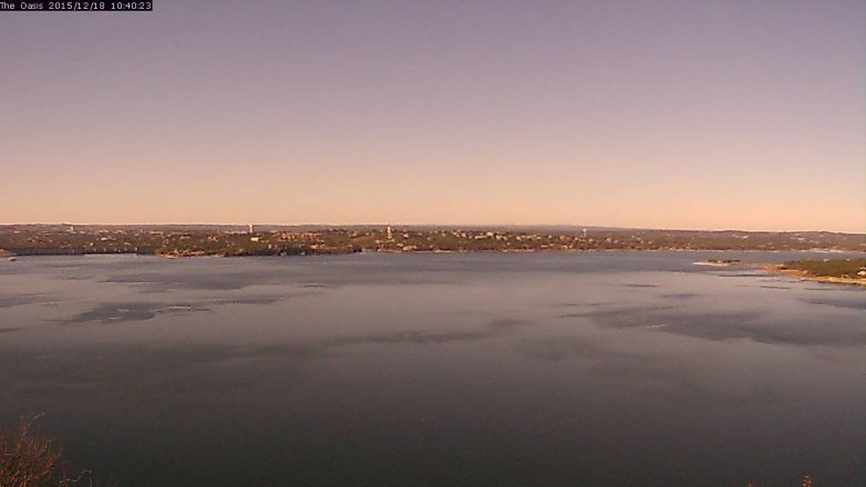 Lake Travis webcam, December 18, 2015 9:45 AM CT