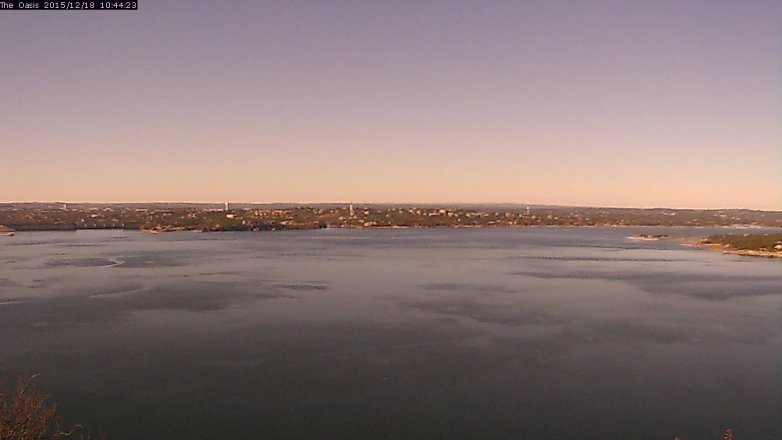 Lake Travis webcam, December 18, 2015 9:50 AM CT