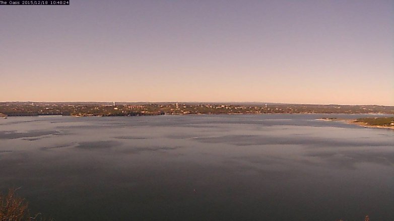 Lake Travis webcam, December 18, 2015 9:55 AM CT