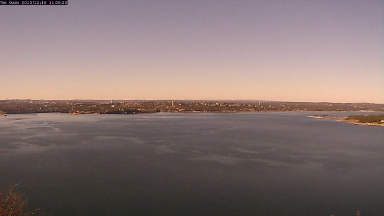 Lake Travis webcam, December 18, 2015 10:15 AM CT