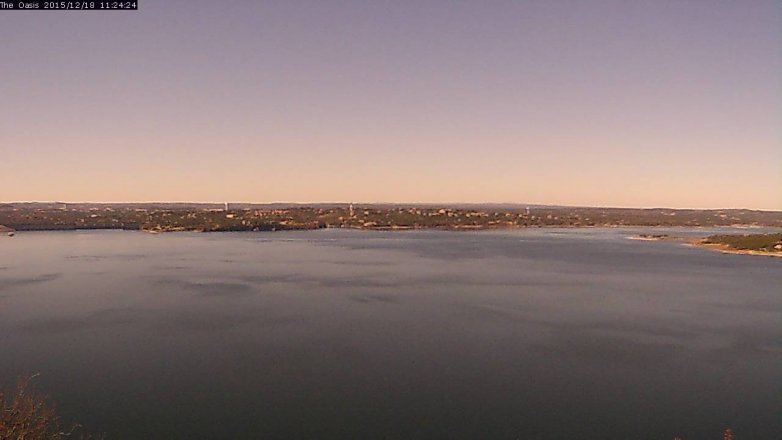 Lake Travis webcam, December 18, 2015 10:30 AM CT