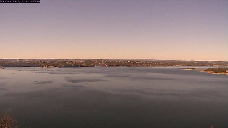 Lake Travis webcam, December 18, 2015 10:45 AM CT