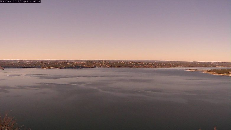 Lake Travis webcam, December 18, 2015 10:50 AM CT