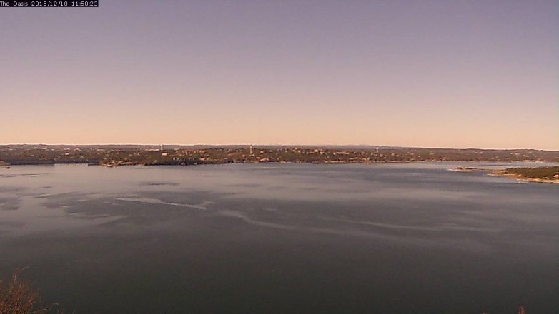 Lake Travis webcam, December 18, 2015 10:55 AM CT