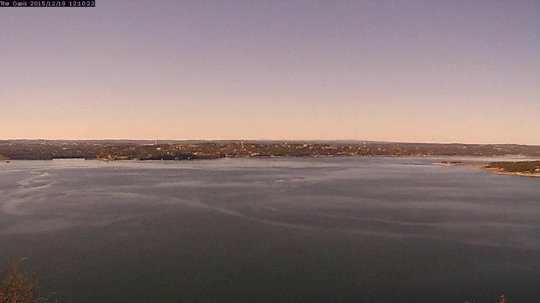 Lake Travis webcam, December 18, 2015 11:15 AM CT