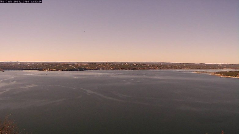 Lake Travis webcam, December 18, 2015 11:40 AM CT