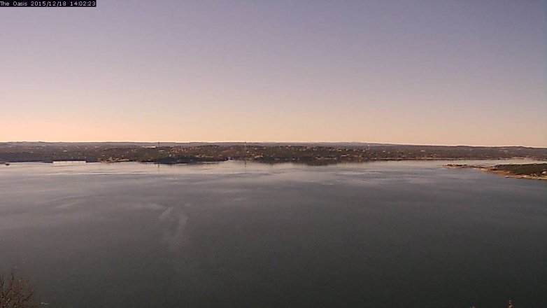 Lake Travis webcam, December 18, 2015 1:10 PM CT
