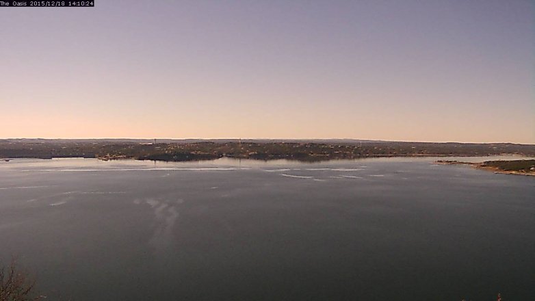Lake Travis webcam, December 18, 2015 1:15 PM CT