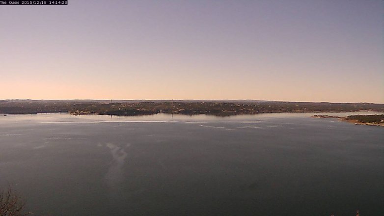 Lake Travis webcam, December 18, 2015 1:20 PM CT