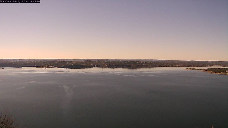 Lake Travis webcam, December 18, 2015 1:25 PM CT