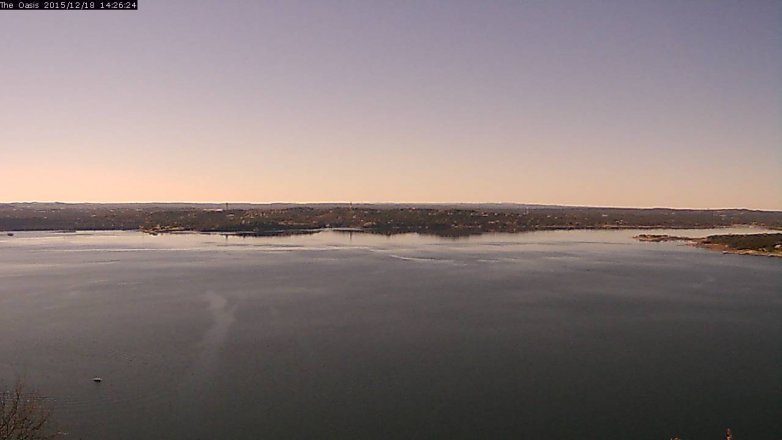 Lake Travis webcam, December 18, 2015 1:35 PM CT