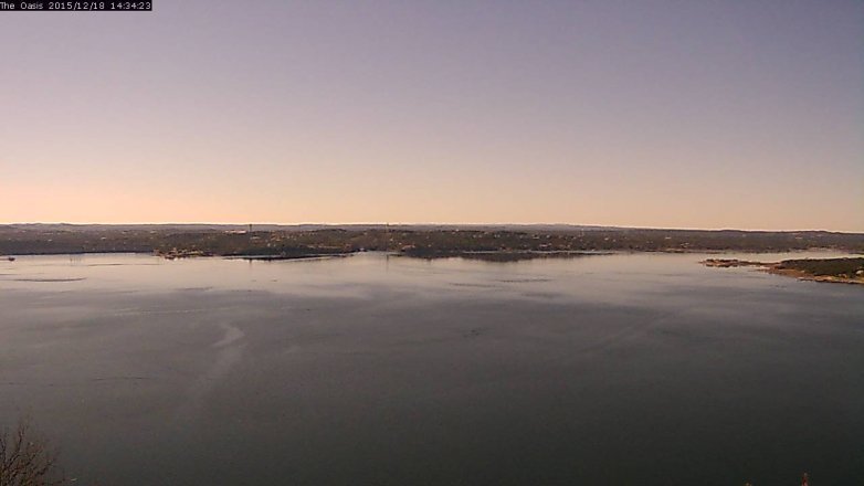 Lake Travis webcam, December 18, 2015 1:40 PM CT