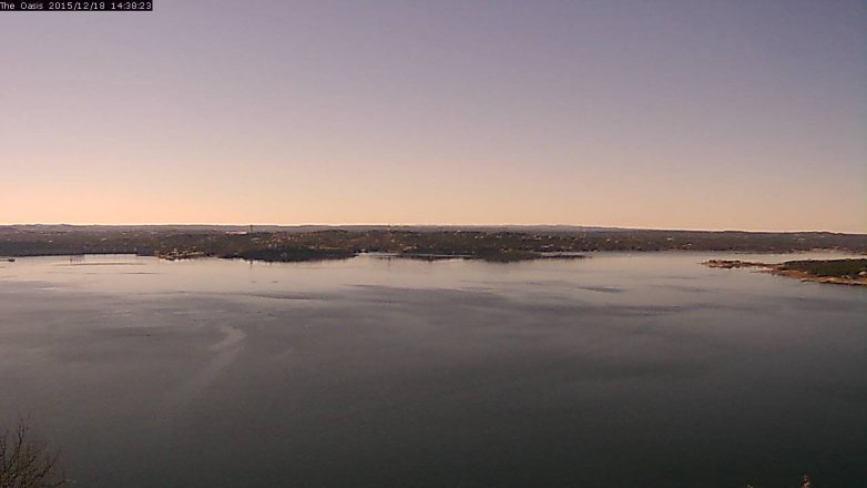 Lake Travis webcam, December 18, 2015 1:45 PM CT