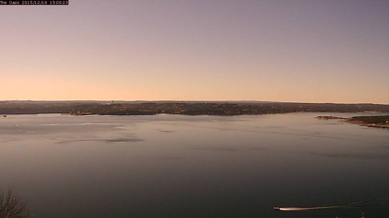 Lake Travis webcam, December 18, 2015 2:05 PM CT