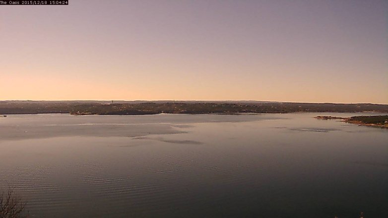 Lake Travis webcam, December 18, 2015 2:10 PM CT