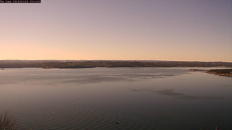 Lake Travis webcam, December 18, 2015 2:20 PM CT