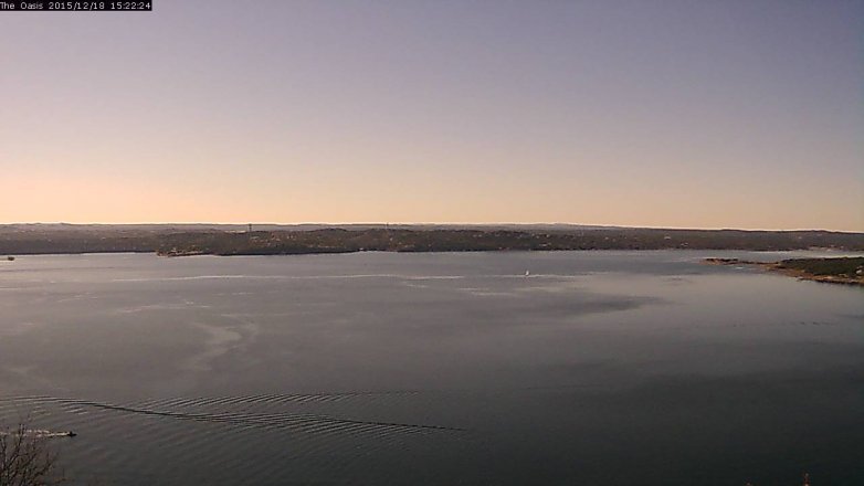 Lake Travis webcam, December 18, 2015 2:30 PM CT