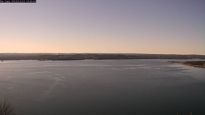 Lake Travis webcam, December 18, 2015 2:35 PM CT
