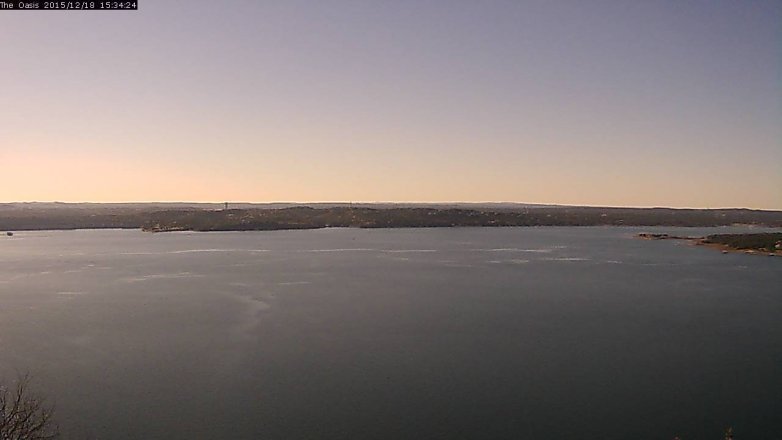 Lake Travis webcam, December 18, 2015 2:40 PM CT
