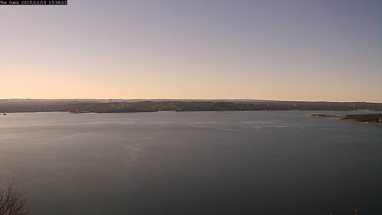 Lake Travis webcam, December 18, 2015 2:45 PM CT