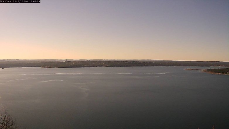 Lake Travis webcam, December 18, 2015 2:50 PM CT
