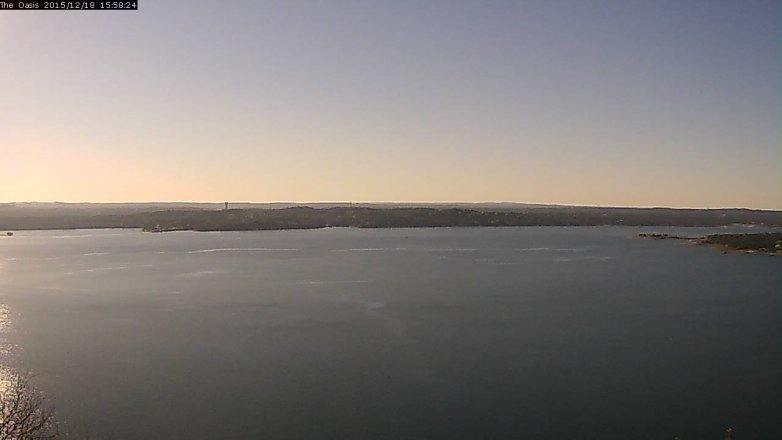 Lake Travis webcam, December 18, 2015 3:05 PM CT