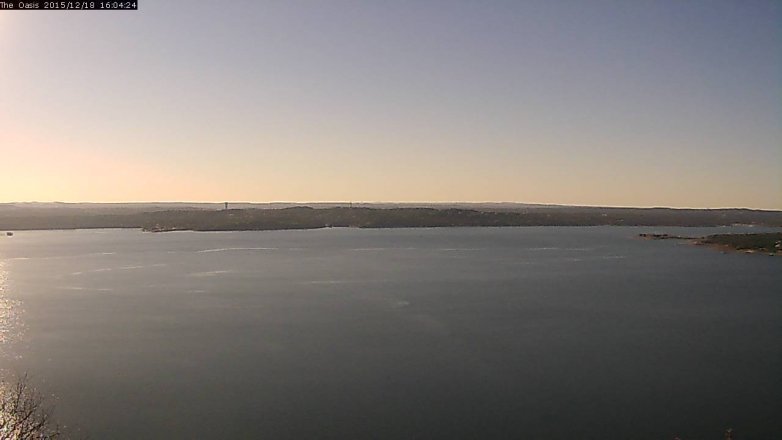 Lake Travis webcam, December 18, 2015 3:10 PM CT