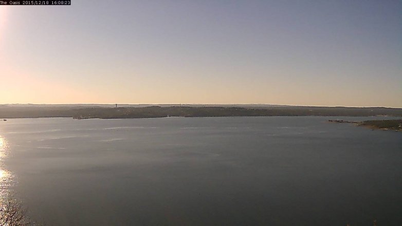 Lake Travis webcam, December 18, 2015 3:15 PM CT