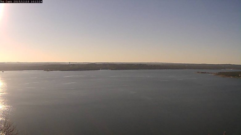 Lake Travis webcam, December 18, 2015 3:20 PM CT