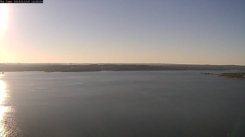 Lake Travis webcam, December 18, 2015 3:30 PM CT