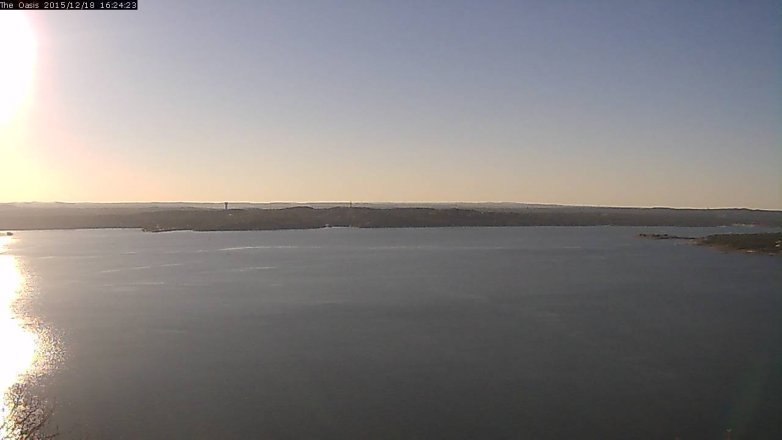 Lake Travis webcam, December 18, 2015 3:35 PM CT