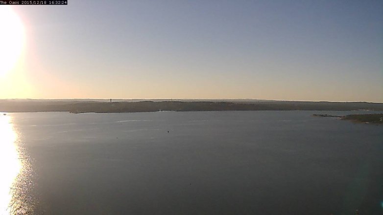 Lake Travis webcam, December 18, 2015 3:40 PM CT