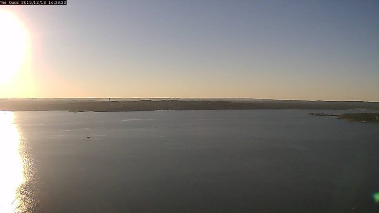 Lake Travis webcam, December 18, 2015 3:45 PM CT