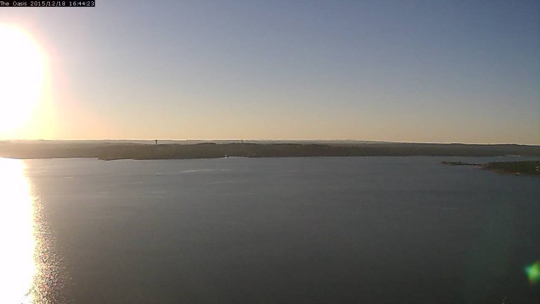 Lake Travis webcam, December 18, 2015 3:50 PM CT