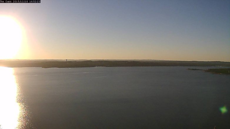 Lake Travis webcam, December 18, 2015 4:00 PM CT