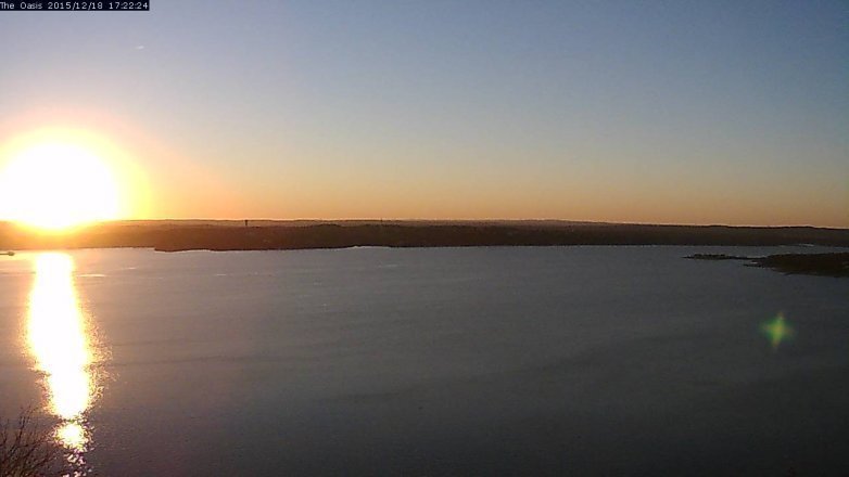 Lake Travis webcam, December 18, 2015 4:30 PM CT