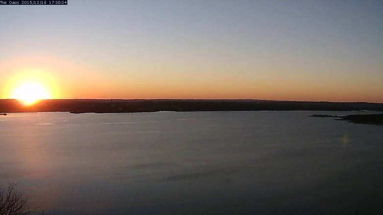 Lake Travis webcam, December 18, 2015 4:35 PM CT
