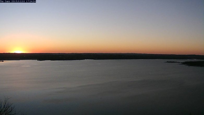 Lake Travis webcam, December 18, 2015 4:40 PM CT