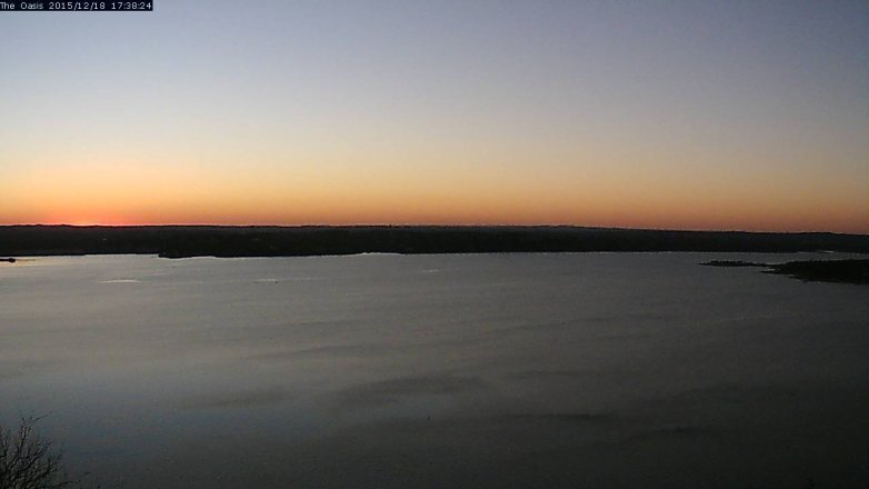 Lake Travis webcam, December 18, 2015 4:45 PM CT
