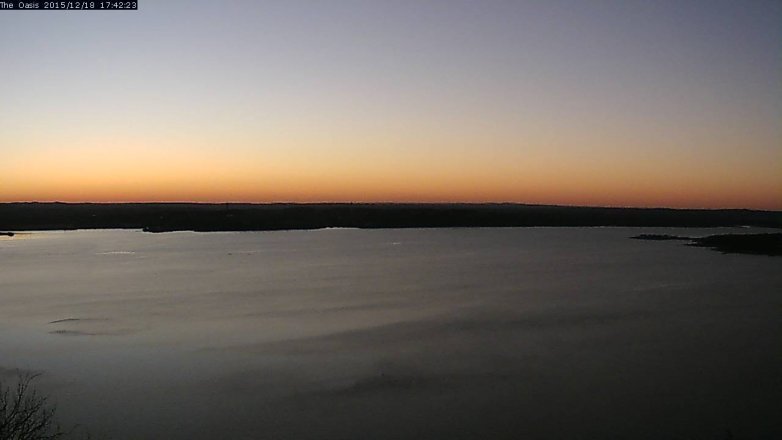 Lake Travis webcam, December 18, 2015 4:50 PM CT