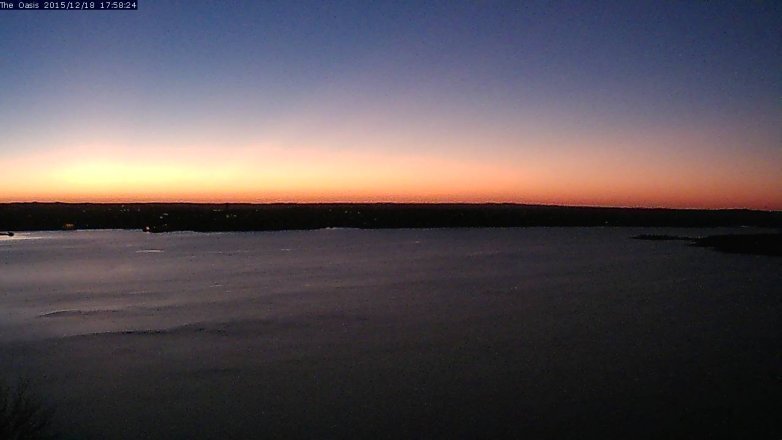 Lake Travis webcam, December 18, 2015 5:05 PM CT