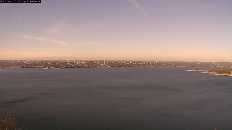 Lake Travis webcam, December 19, 2015 9:10 AM CT