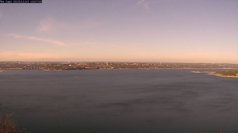 Lake Travis webcam, December 19, 2015 9:15 AM CT