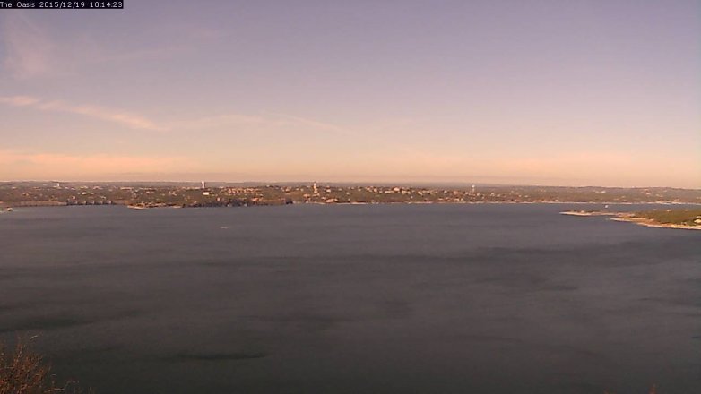 Lake Travis webcam, December 19, 2015 9:20 AM CT