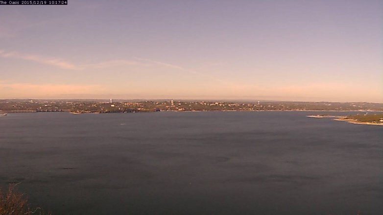 Lake Travis webcam, December 19, 2015 9:25 AM CT