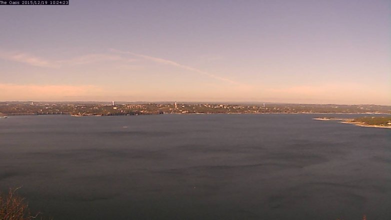 Lake Travis webcam, December 19, 2015 9:30 AM CT
