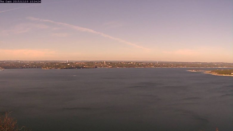 Lake Travis webcam, December 19, 2015 9:40 AM CT